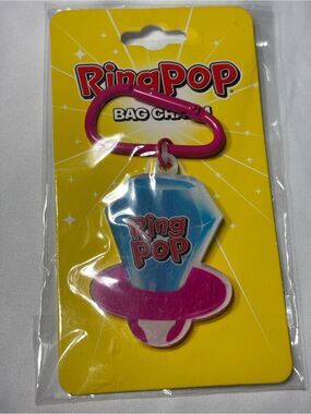 New Ring Pop Bag Charm Keychain - Pink & Blue